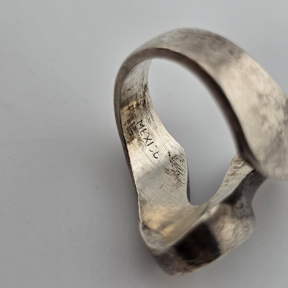 STERLING SILVER Ring MCM MODERN MODERNIST Koppel Abstract SIGNED HEAVY 6.5 VTG - Picture 12 of 13